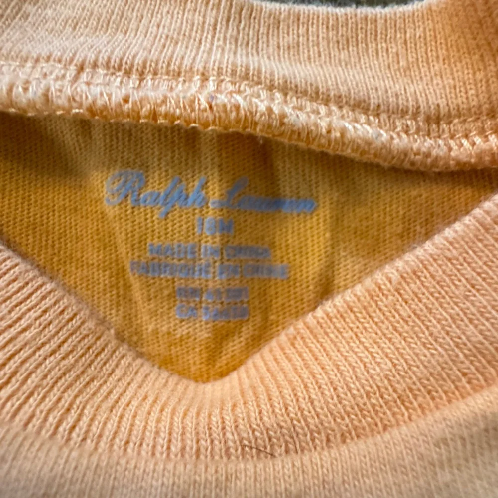 Ralph Lauren Baby Boys Classic Orange Tee – Size 18M